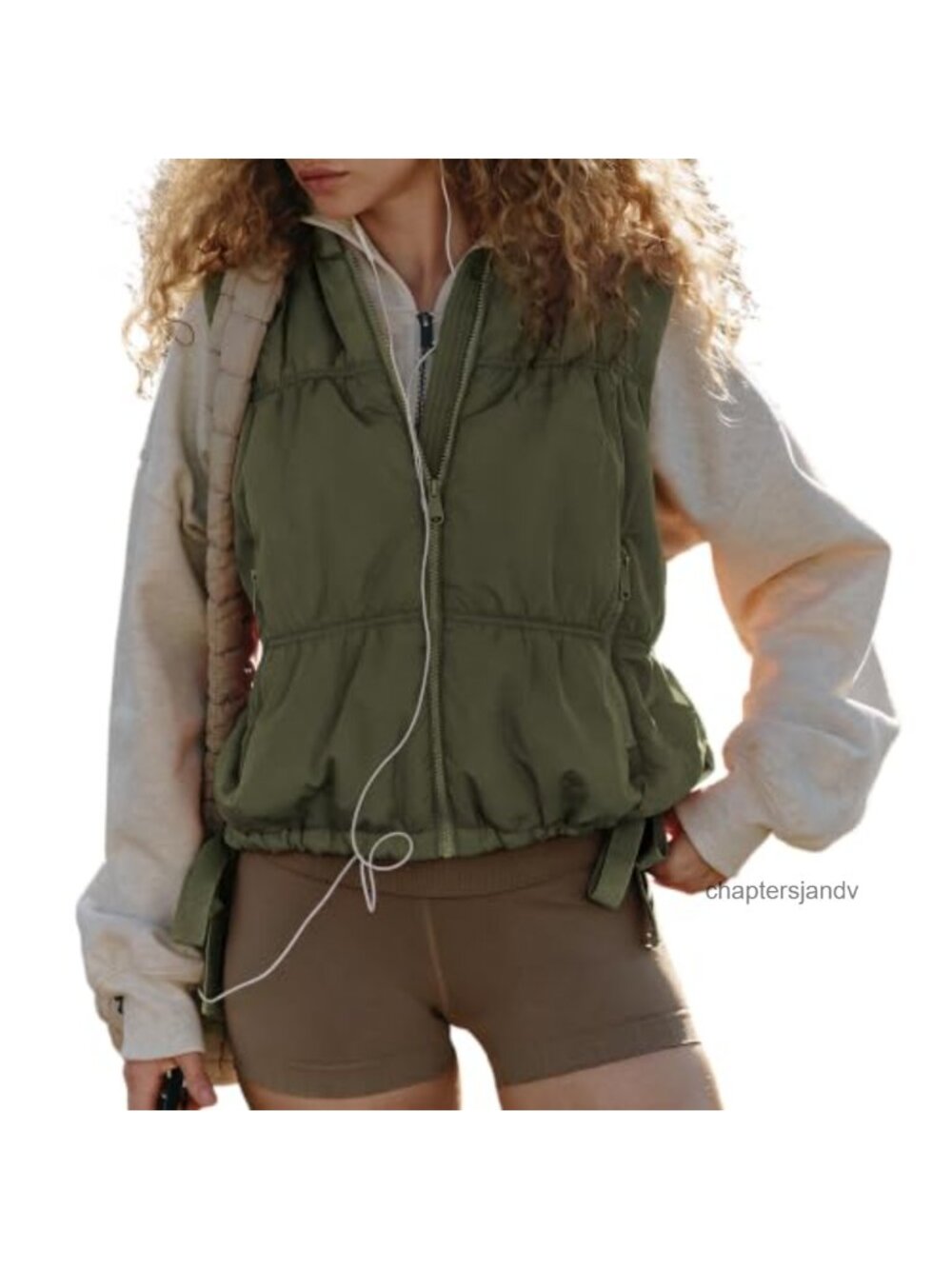 Women's Quilted Puffer Vest Nylon Full Zip Sleeveless Warm Winter Outerwear